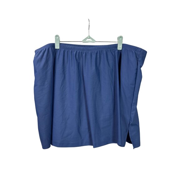 Croft & Barrow Womens 22W Tummy Slimmer Skirted Bottom Swimwear Blue New - Picture 3 of 8
